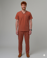 The duo-trim V-neck