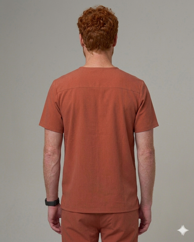 The duo-trim V-neck