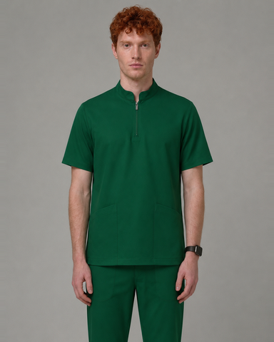 The duo-trim V-neck