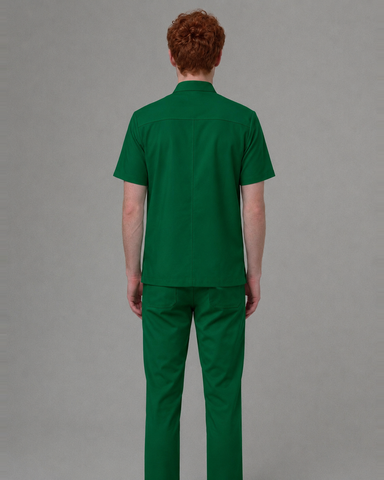 The duo-trim V-neck