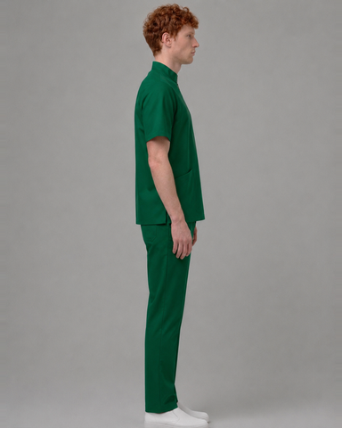 The duo-trim V-neck