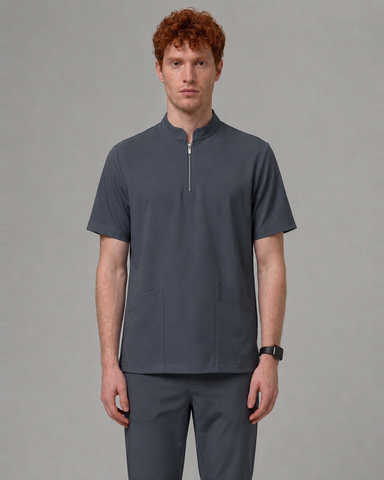 The duo-trim V-neck