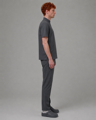 The duo-trim V-neck