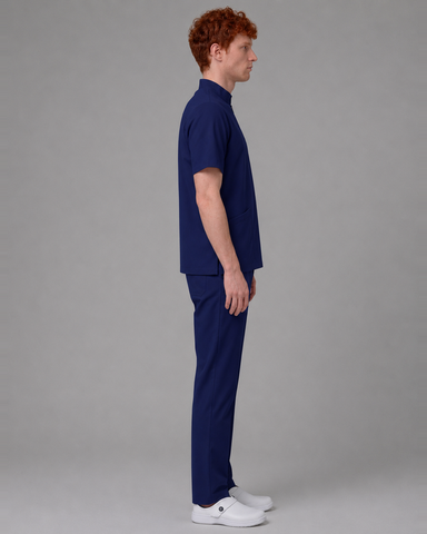 The duo-trim V-neck