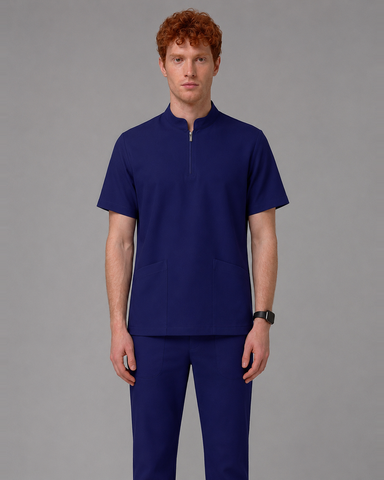 The duo-trim V-neck