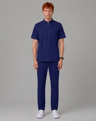The duo-trim V-neck