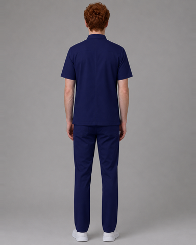 The duo-trim V-neck
