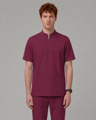 The duo-trim V-neck