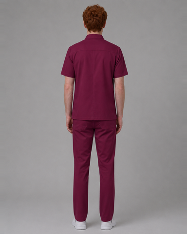 The duo-trim V-neck