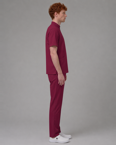 The duo-trim V-neck